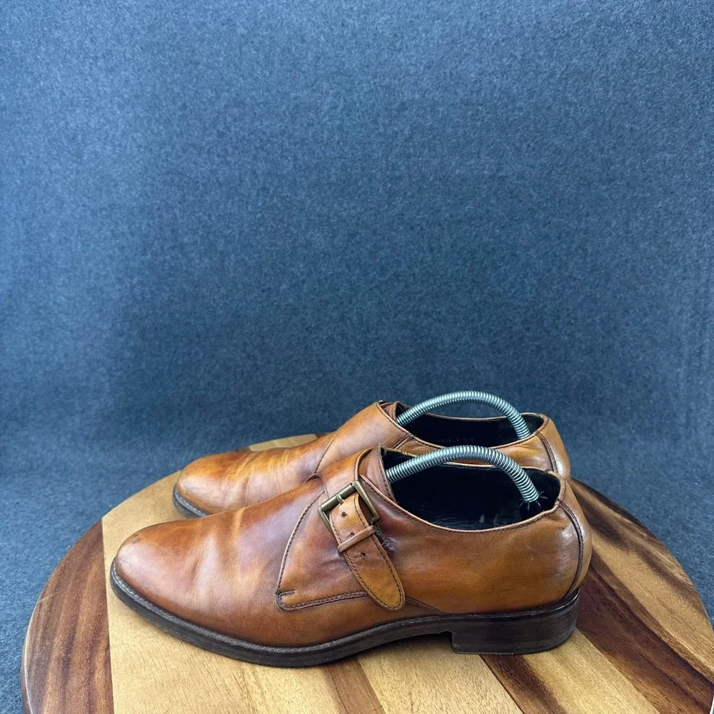 Vtg Cole Haan Air Madison Tan Monk Strap Loafers Sz 10 M Nikeair Derby Oxford